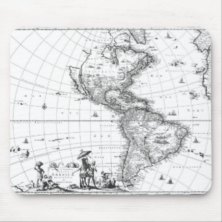 1671 Map Totius Americae Descriptio Mouse Pad
