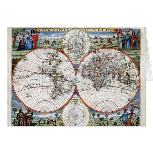 1676 World Map Cards (Front Horizontal)