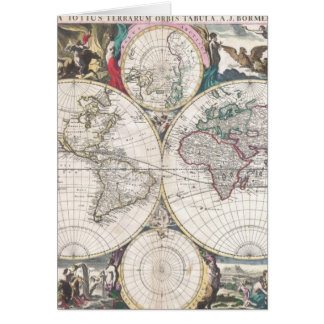 1685 Bormeester Map of the World Cards
