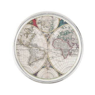 1685 Bormeester Map of the World Lapel Pin