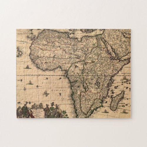 1688 Old World Map of Africa Jigsaw Puzzle Game