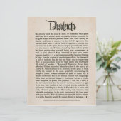 1692 Desiderata - Parchment look paper, 25 sheets (Standing Front)