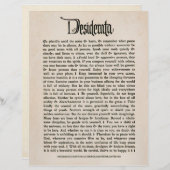 1692 Desiderata - Parchment look paper, 25 sheets (Front/Back)