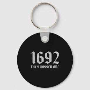 1692 missed one funny halloween witch dark humor keychain