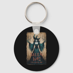 1692 They Missed One Halloween Feminist Witch Tria Keychain