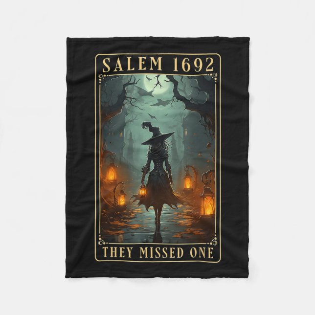1692 They Missed One Halloween Witch  Fleece Blanket (Front)