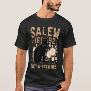 1692 They Missed One Salem Witch Trials Black Cat T-Shirt