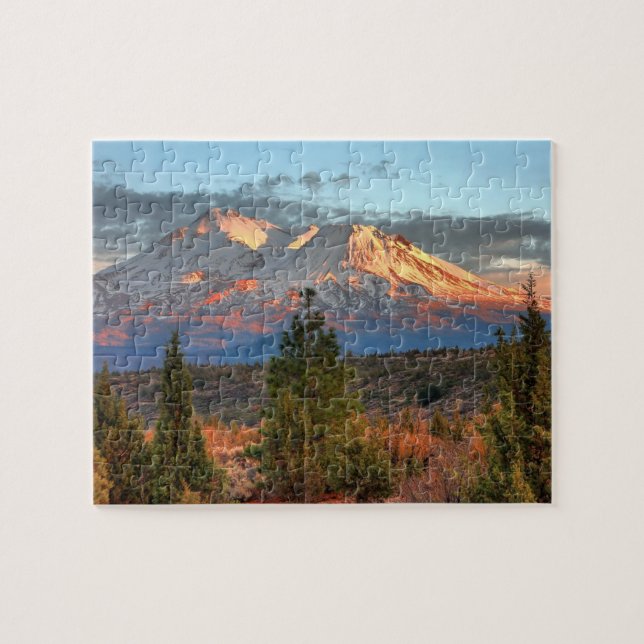 169 MT SHASTA AT SUNSET JIGSAW PUZZLE (Horizontal)