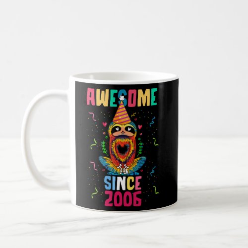 16 16Th Awesome Since 2006 Sloth Coffee Mug