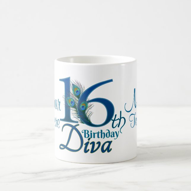 # 16 - 16th Wedding Anniversary or 15th Birthday Coffee Mug (Center)