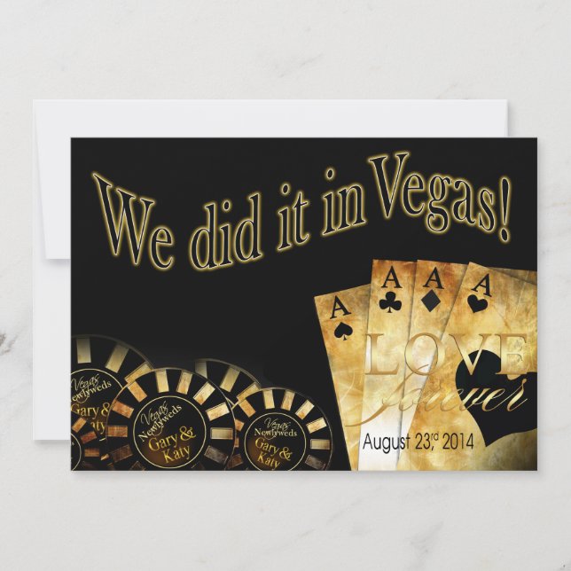 16:30 Gary & Katy Las Vegas Deluxe Wedding Invitation (Front)