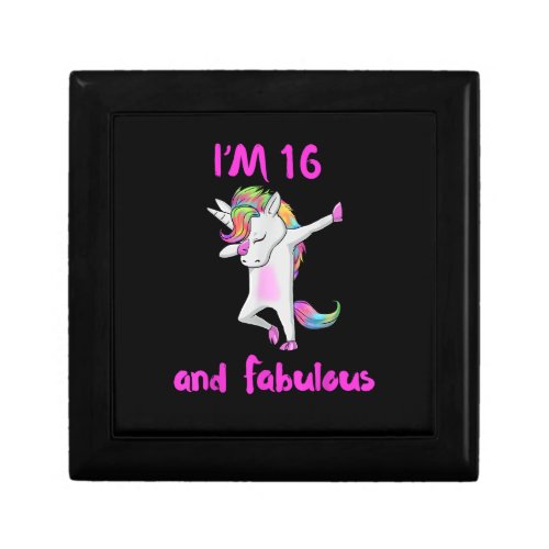16 and fabulous sweet sixteen girls unicorn dab da gift box
