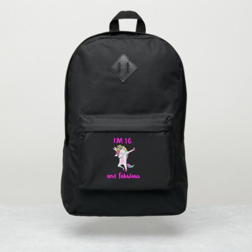 16 and fabulous sweet sixteen girls unicorn dab da port authority&#174; backpack
