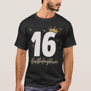 16 BirthdayDiva Sweet sixteen 16th Cute Crown for T-Shirt