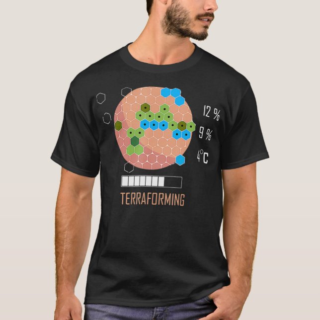 16 Bit Mars is Terraforming Shirt - Board Game (Front)