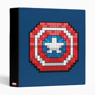 16-Bit Pixelated Captain America Shield Binder