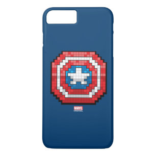 16-Bit Pixelated Captain America Shield iPhone 8 Plus/7 Plus Case