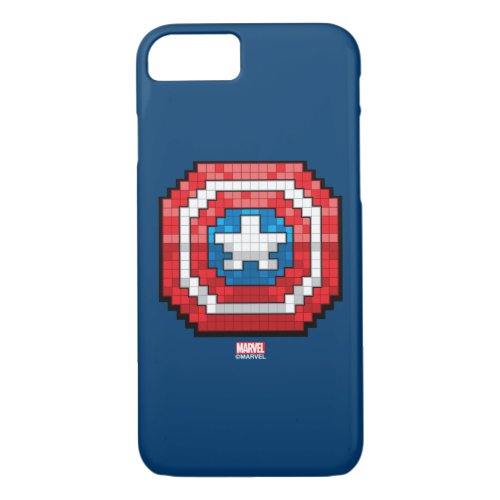 16_Bit Pixelated Captain America Shield iPhone 87 Case
