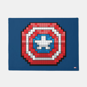 16-Bit Pixelated Captain America Shield Doormat