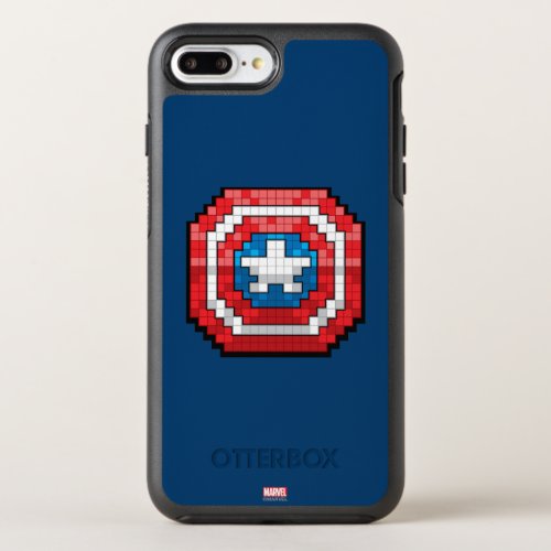 16_Bit Pixelated Captain America Shield OtterBox Symmetry iPhone 8 Plus7 Plus Case