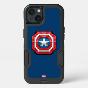 16-Bit Pixelated Captain America Shield iPhone 13 Case