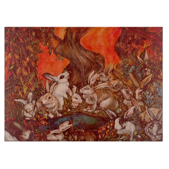 16 Bunnies Cutting Board (Front)