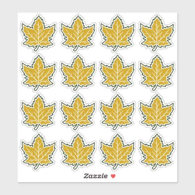 16 Canadian Maple Leaf Anniversary 150 Years Sticker (Sheet)