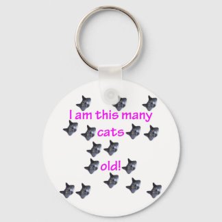 16 Cat Heads Old Keychain