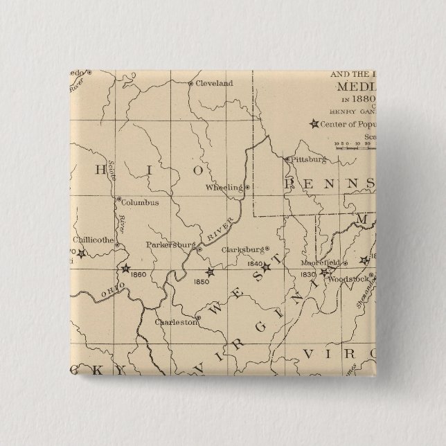 16 Center of population 17901900 Button (Front)
