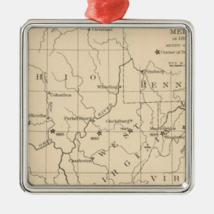 16 Center of population 17901900 Metal Ornament