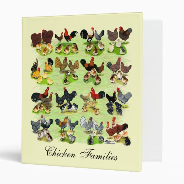 16 Chicken Families 3 Ring Binder (Front/Inside)