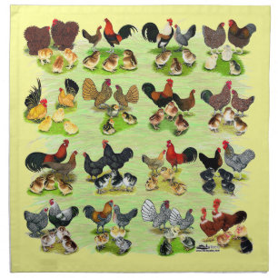 16 Chicken Families Napkin