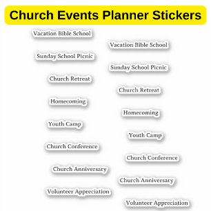 16 Church Activities Planner Sticker
