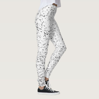 16. Grunge animal black and white ink splatter pr Leggings