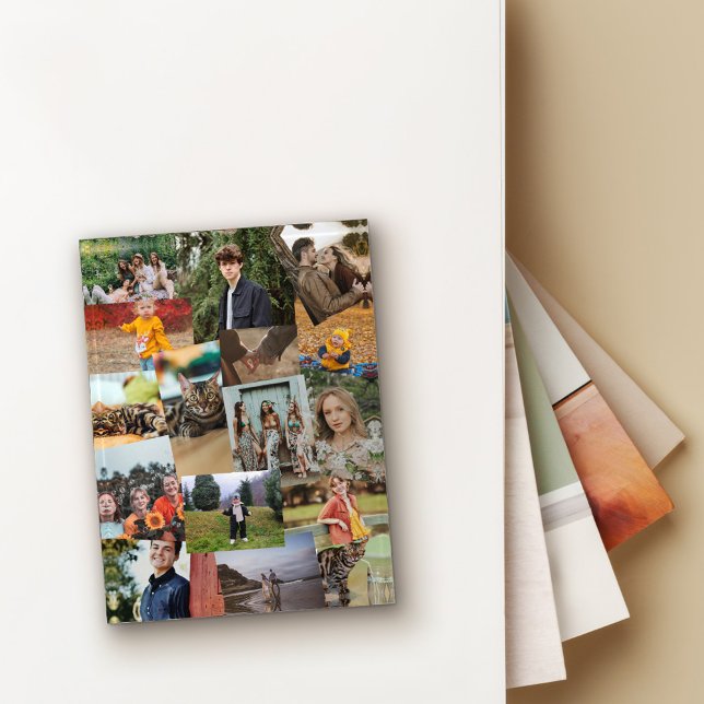 16 Haphazardly Overlapping Photos Collage Template Paperweight (Creator Uploaded)