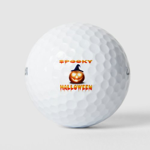 16Happy Halloween greetings of the spooky season Golf Balls