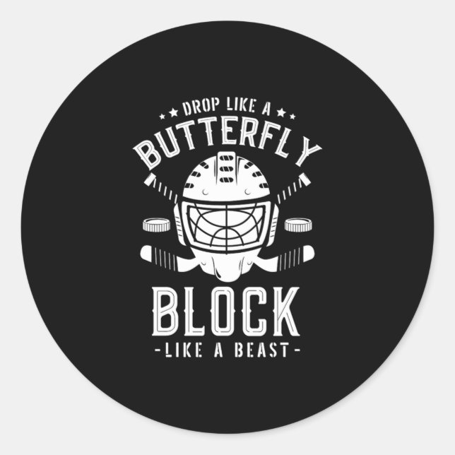 16.Ice hockey for a Hockey Player Classic Round Sticker (Front)