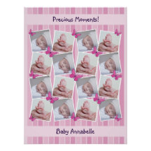 16 Images Collage Precious Moments Pink