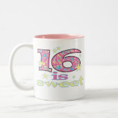 16 is Sweet Two-Tone Coffee Mug (Left)