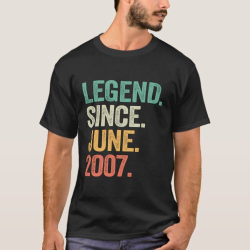 16 Legend Since June 2007 16Th T_Shirt