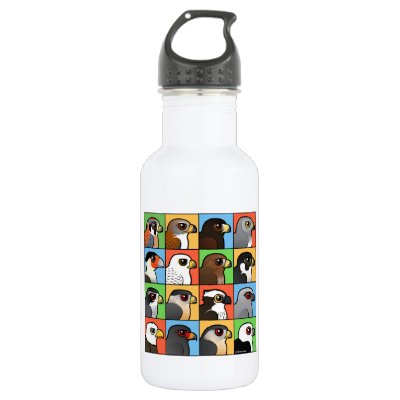 16 North American Raptor Profiles Stainless Steel Water Bottle