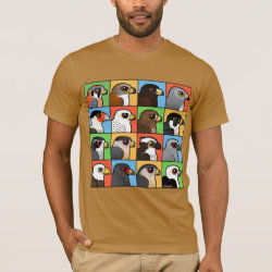 16 North American Raptor Profiles Men's Basic American Apparel T-Shirt