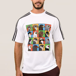 16 North American Raptor Profiles Men's Adidas ClimaLite® T-Shirt