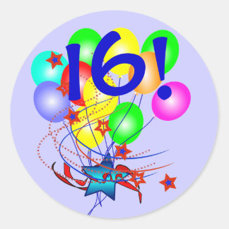 Happy 16th Birthday Stickers | Zazzle