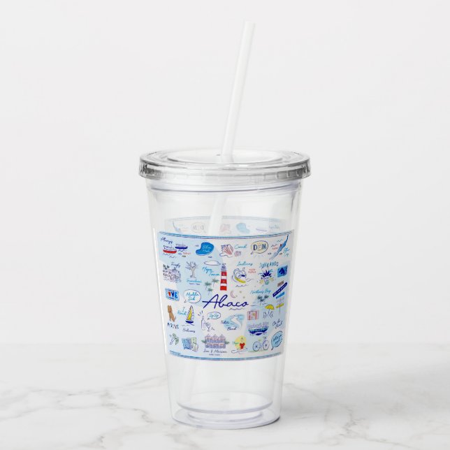 16 Oz Acrylic Tumber "The ABC's of Hope Town" Tumbler (Back)