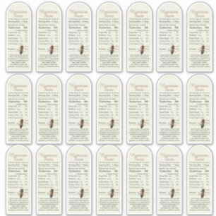 16 oz Muth Honey Jar and bee Nutrition Facts Label