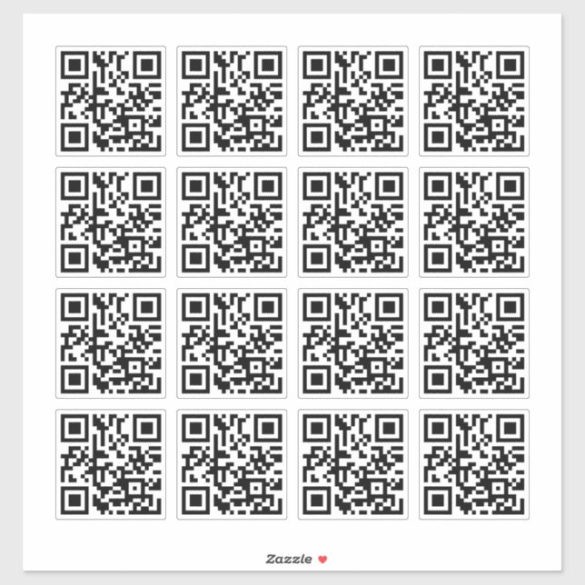 16 Personalized Easy to Make QR Code Sticker (Sheet)