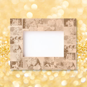 16 Photo Collage Birthday Fathers Mothers Day Wood Engraved Frames