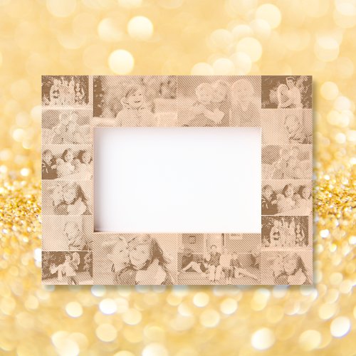 16 Photo Collage Birthday Fathers Mothers Day Wood Engraved Frames