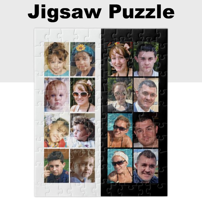 16 photo collage black and white jigsaw puzzle (Creator Uploaded)